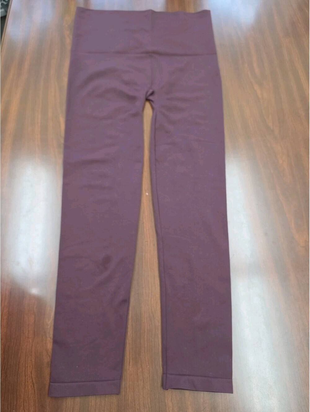 Spanx Burgundy Maroon Seamless Leggings Size XL High Waist Shaping Minimalist